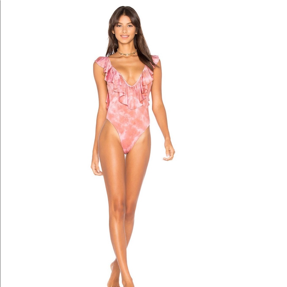 Blue Life Swim Flutter One Piece Flamingo